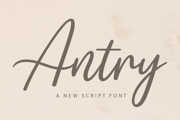 Antry: A Graceful Script Typeface for Editorial Design