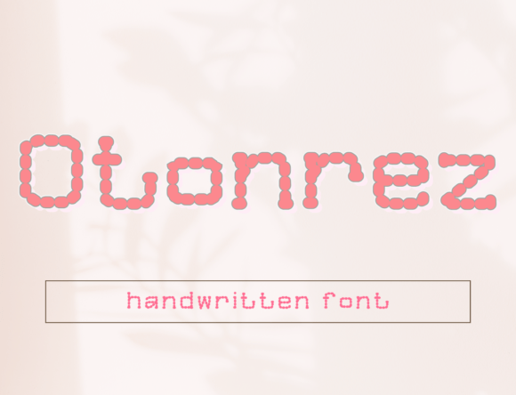 Otonrez: A Dot-Connected Handwritten Font for Makers