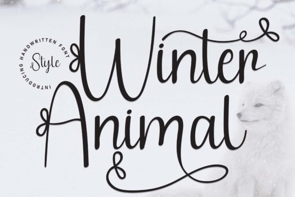 Winter Animal: The Perfect Handwritten Display Font for Your Craft Shop